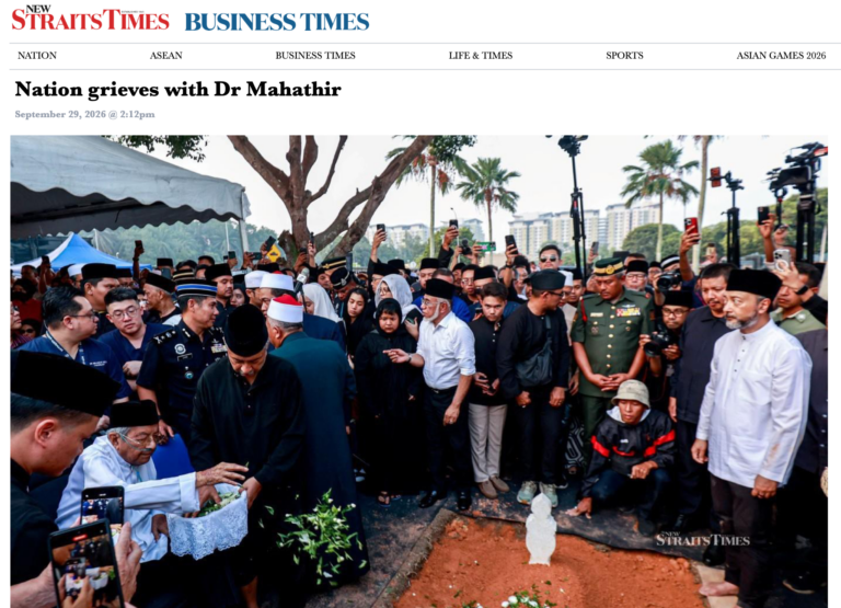 Nation grieves with Dr Mahathir